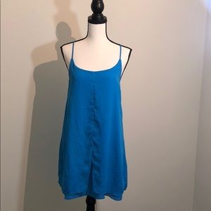 Blue Mini Slip Dress